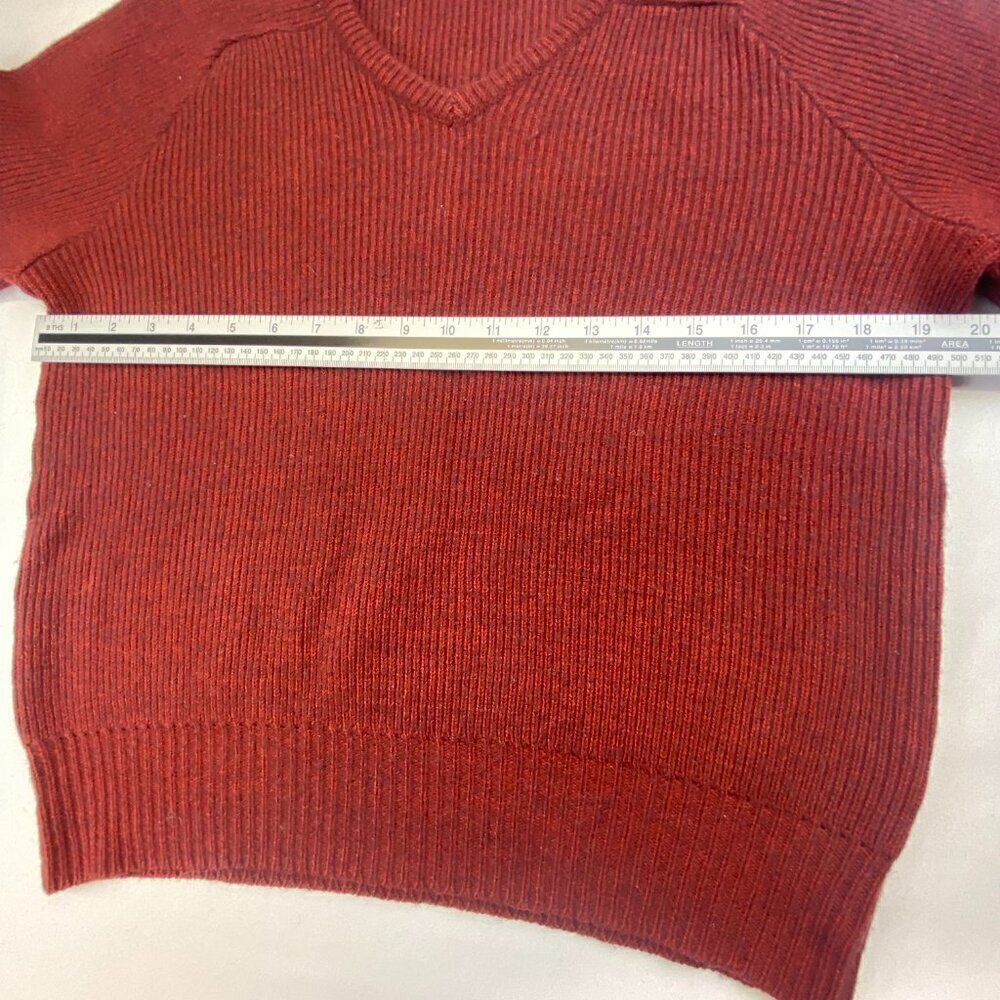 Vintage Ingo Sweater Wool Blend Classic V-Neck Long Sleeves Maroon Men’s Small - Picture 6 of 12